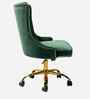 Leisel Velvet Fabric Executive Chair In Green Colour