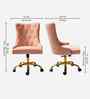 Leisel Velvet Fabric Executive Chair In Pink Colour