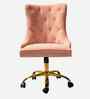 Leisel Velvet Fabric Executive Chair In Pink Colour