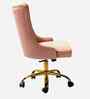 Leisel Velvet Fabric Executive Chair In Pink Colour
