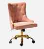 Leisel Velvet Fabric Executive Chair In Pink Colour