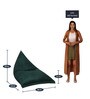 Leisure XXXL Lounger Bean Bag with Beans in Palm Green Colour