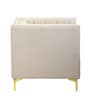 Lem Velvet 1 Seater Sofa in Cream Colour