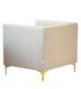 Lem Velvet 1 Seater Sofa in Cream Colour