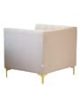 Lem Velvet 1 Seater Sofa In Cream Colour