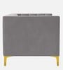 Lem Velvet 1 Seater Sofa in Grey Colour