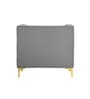 Lem Velvet 1 Seater Sofa in Grey Colour