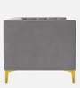 Lem Velvet 1 Seater Sofa in Grey Colour