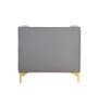 Lem Velvet 1 Seater Sofa In Grey Colour