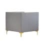 Lem Velvet 1 Seater Sofa In Grey Colour