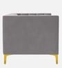 Lem Velvet 1 Seater Sofa in Grey Colour