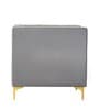 Lem Velvet 1 Seater Sofa In Grey Colour