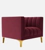Lem Velvet 1 Seater Sofa in Maroon Colour