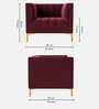 Lem Velvet 1 Seater Sofa in Maroon Colour