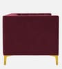 Lem Velvet 1 Seater Sofa in Maroon Colour