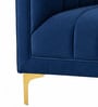 Lem Velvet 1 Seater Sofa In Navy Blue Colour
