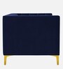 Lem Velvet 1 Seater Sofa in Navy Blue Colour