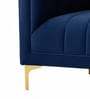 Lem Velvet 1 Seater Sofa in Navy Blue Colour