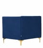 Lem Velvet 1 Seater Sofa In Navy Blue Colour