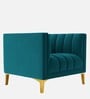 Lem Velvet 1 Seater Sofa in Teal Blue Colour