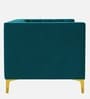Lem Velvet 1 Seater Sofa in Teal Blue Colour
