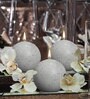 Lemon Grass Set Of 3 Light Grey Wax Decorative Candles