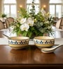 Lemon Leaf Bloom Ceramic Bowl Set of 2(300ml Each)