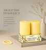 Lemon Scented Pillar Candle Set of 2