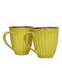 Lemon 300ml Yellow & Brown Ceramic (Set of 2) Coffee Mug