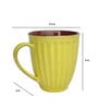 Lemon 300ml Yellow & Brown Ceramic (Set of 2) Coffee Mug