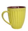 Lemon 300ml Yellow & Brown Ceramic (Set of 2) Coffee Mug