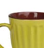 Lemon 300ml Yellow & Brown Ceramic (Set of 2) Coffee Mug