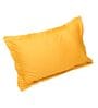 Yellow Solid 210 TC 100% Cotton Single Bed Sized Bed Sheets With 1 Pillow Cover