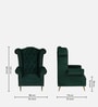 Lemvig Fabric Wing Chair in Green Colour