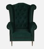 Lemvig Fabric Wing Chair in Green Colour