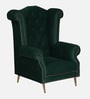 Lemvig Fabric Wing Chair in Green Colour