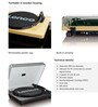 Lenco L-30 Vinyl Record Player Bluetooth Turntable (33/45 RPM) Semi-Automatic Belt Drive, Black Ash Colour