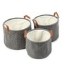 Leni Ash Grey Basket Set Of 3