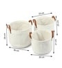 Leni Ivory Basket Set Of 3