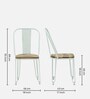 Lennox Metal Iconic Chair in White Colour