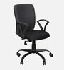 Leno Fabric Ergonomic Chair in Black & White Colour