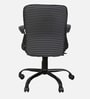 Leno Fabric Ergonomic Chair in Black & White Colour