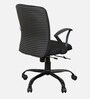 Leno Fabric Ergonomic Chair in Black & White Colour