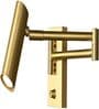 Leo Adjustable Wall Light Gold Body Modern Reading Spot Wall Lamp for Bedroom Living Room
