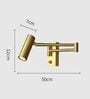 Leo Adjustable Wall Light Gold Body Modern Reading Spot Wall Lamp for Bedroom Living Room