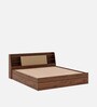 Leo King Size Bed In Columbian Walnut Colour With Box Storage