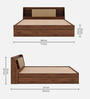 Leo King Size Bed In Columbian Walnut Colour With Box Storage