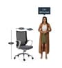 Leo Ergonomic Chair in Grey & Black Colour