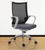 Leo Ergonomic Chair in Grey & Black Colour