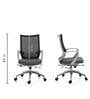 Leo Ergonomic Chair in Grey & Black Colour